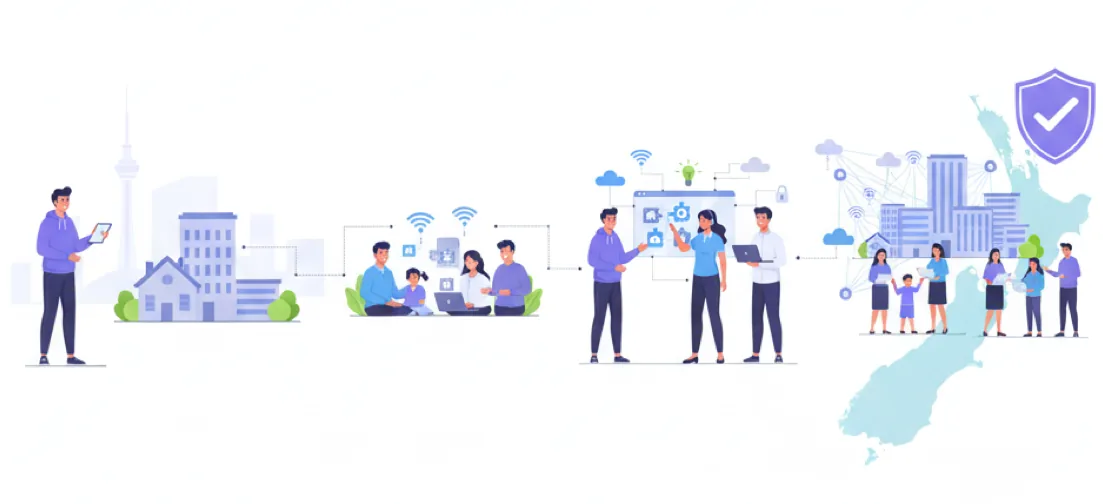 Remote IT support illustration